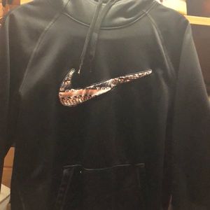 Nike coral and black hoodie